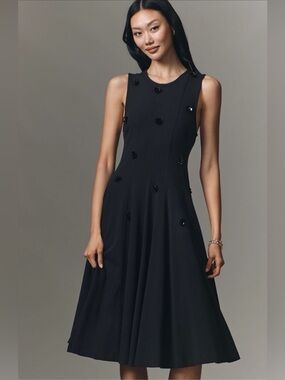 Anthropologie Maeve Sleeveless Embellished Midi Dress NWT